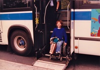 Pascale dans un bus comme elle aime… à New York !