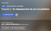 Copie d'écran d'une page de France culture